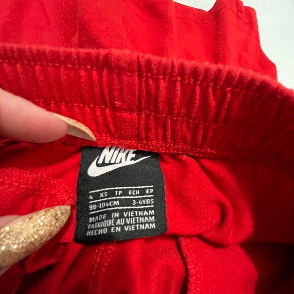 Nike Shorts Boys 4 XS Red‎ Jersey Athletic Basketball Stretch Waist Pockets - Picture 3 of 7